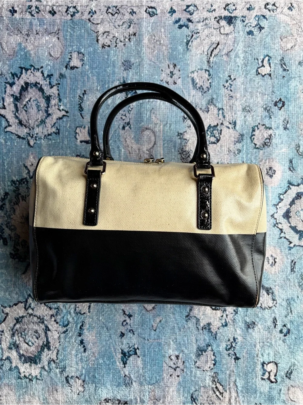kate spade Black & Cream Two-Tone Satchel
